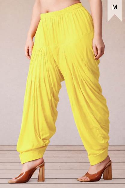 Neon Yellow Rayon Patiala Salwar