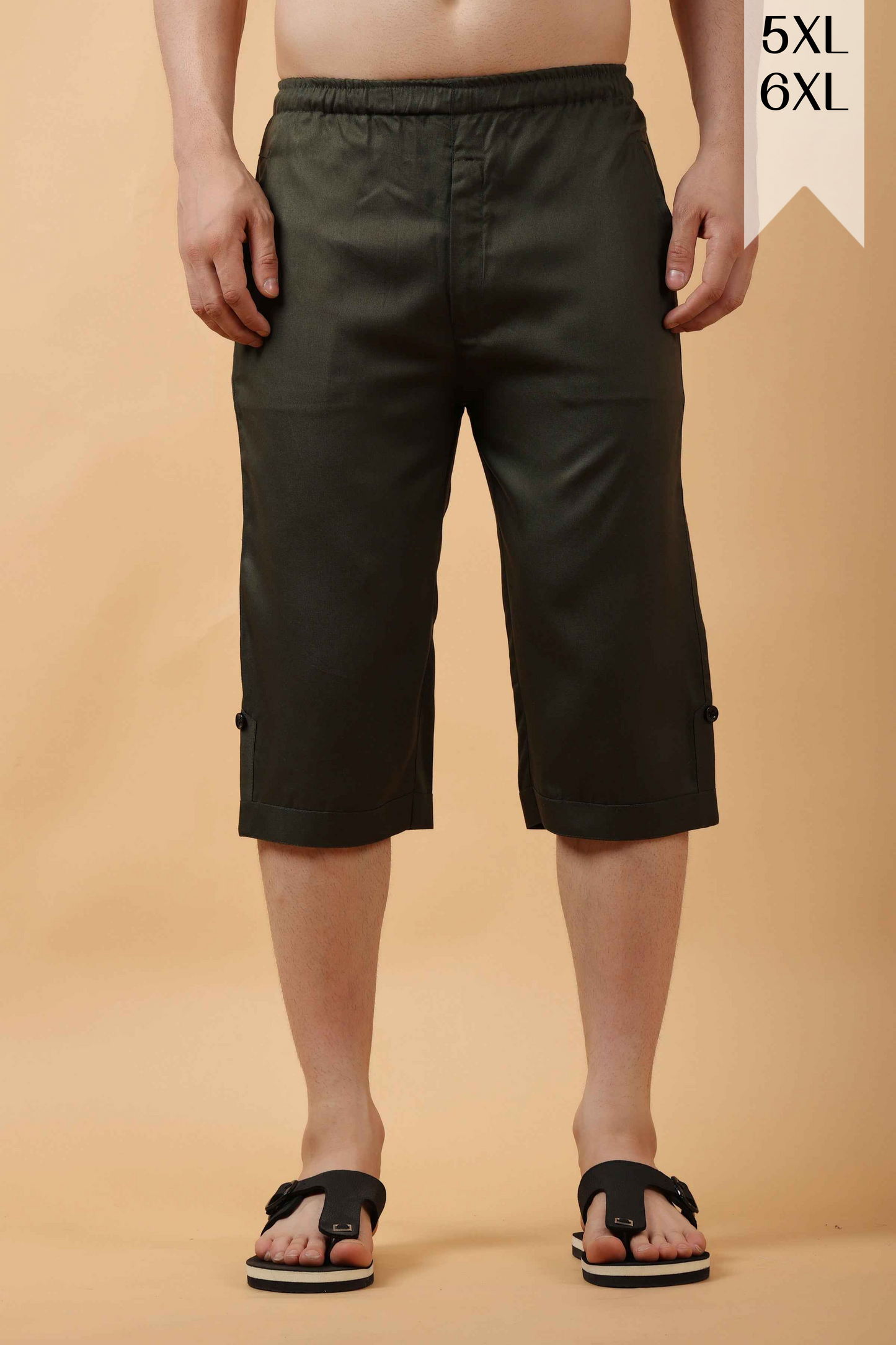 Army Green Tencel Capri