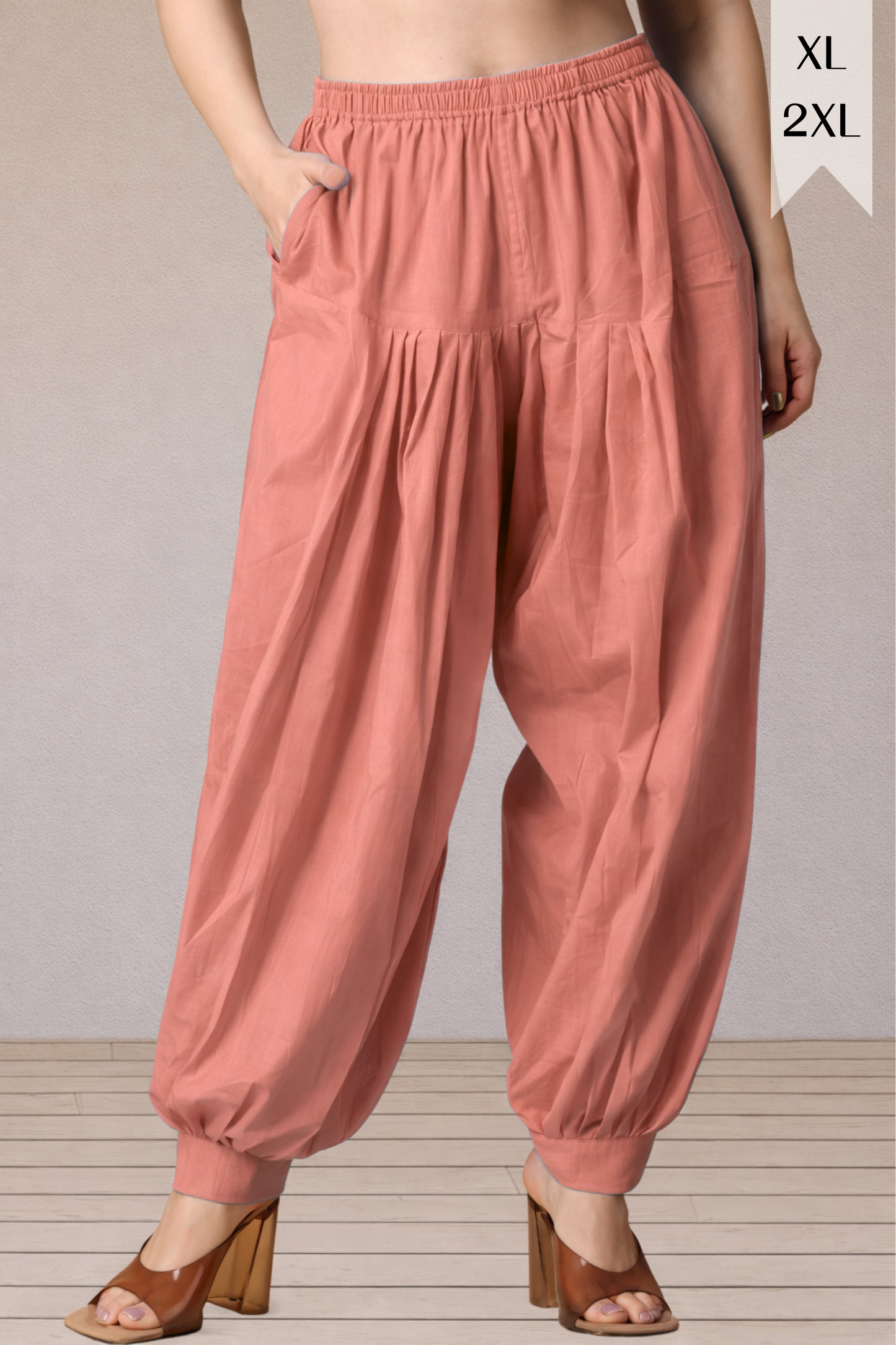 Light Onion Cotton Afghani Salwar