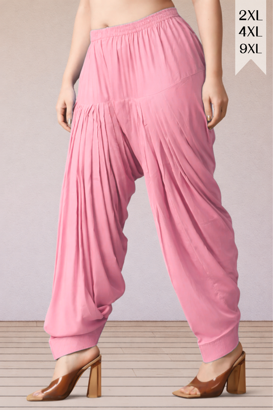 Baby Pink Rayon Patiala Salwar
