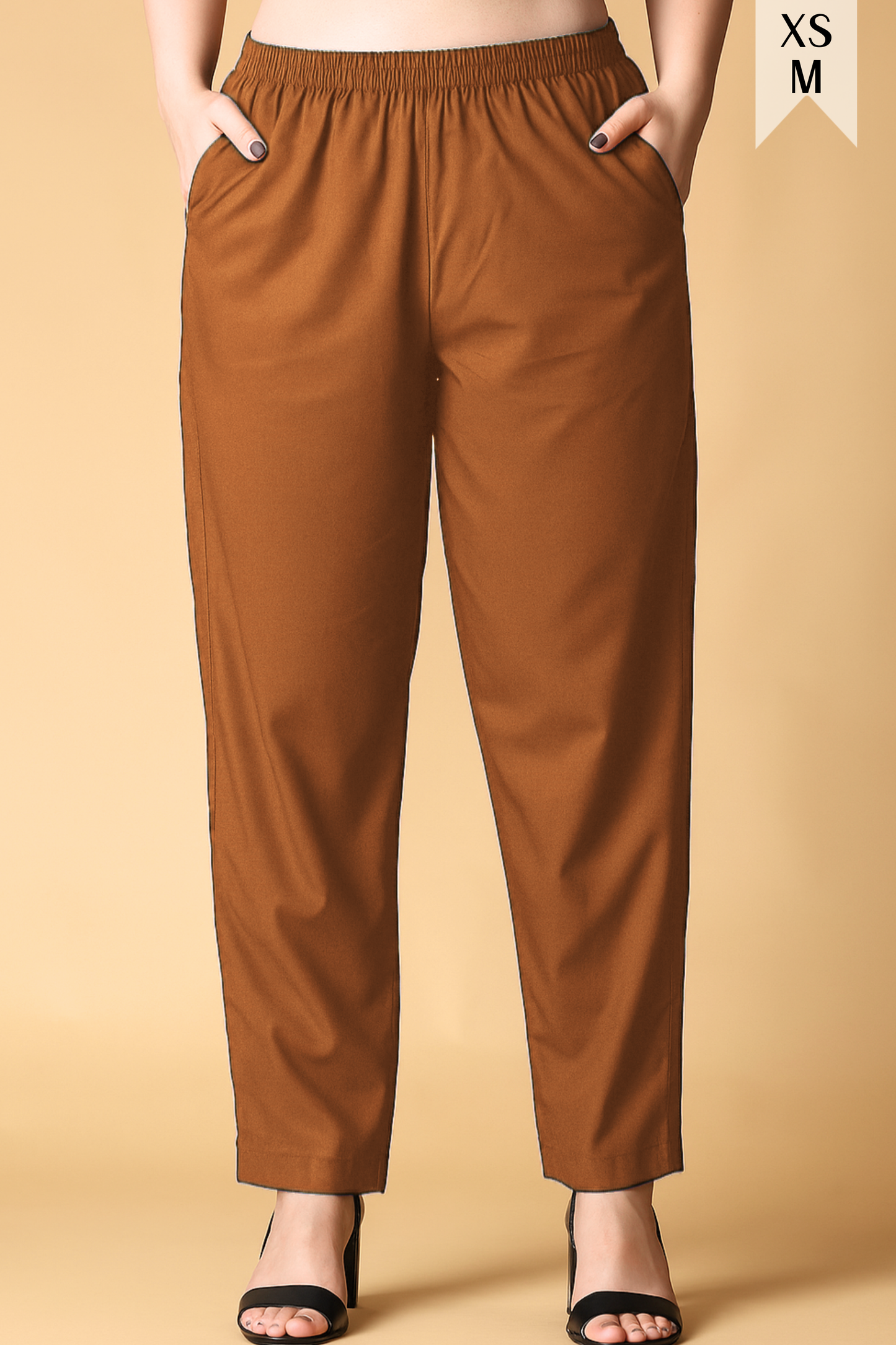 Light Brown Cotton Kurti Pant