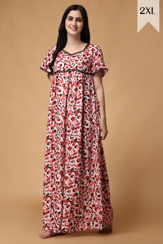 Cherry Blossom Rayon Night Gown