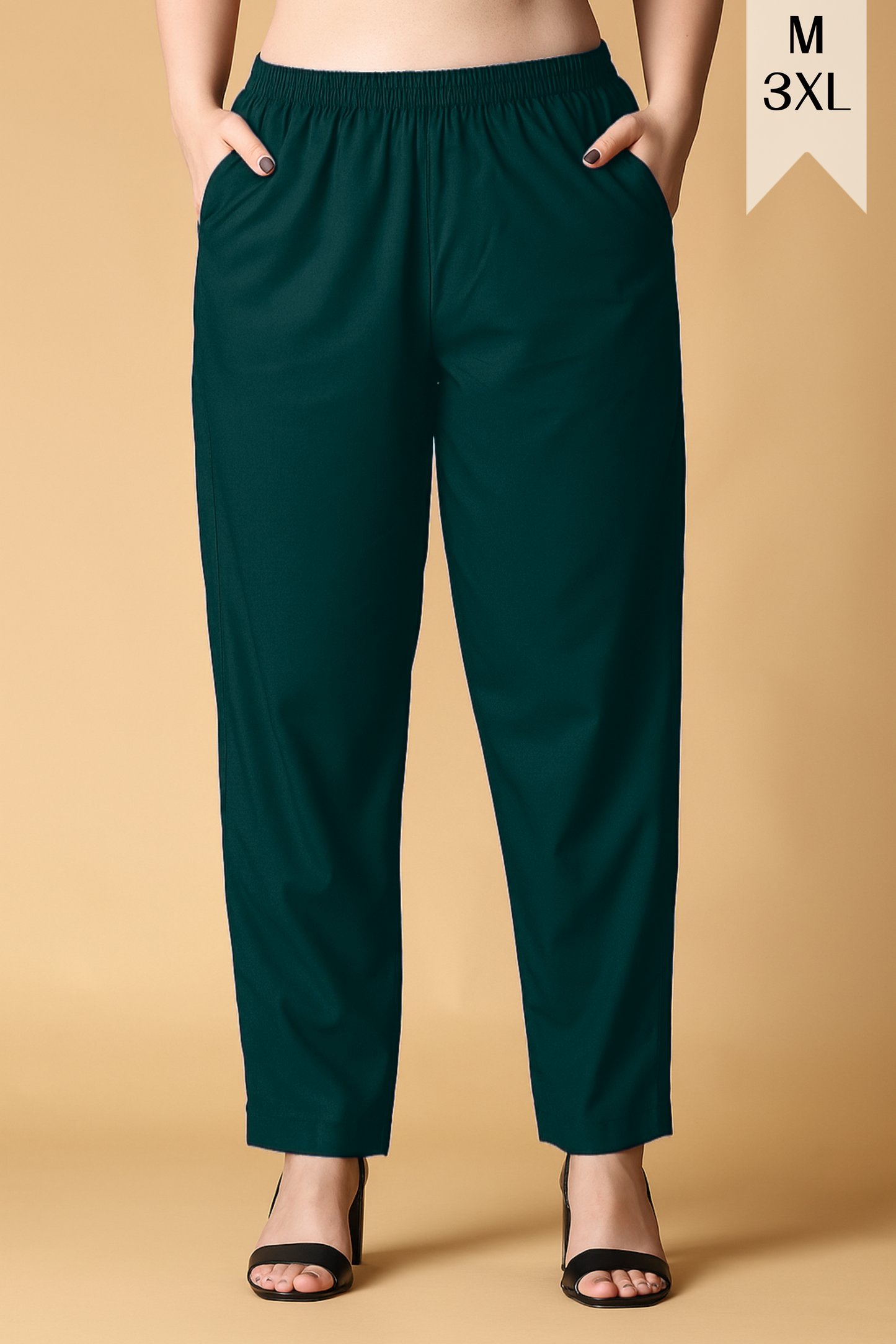 Peacock Green Cotton Kurti Pant