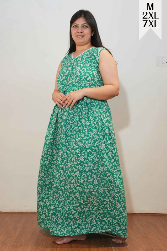 Greeny Meadow Rayon Night Gown
