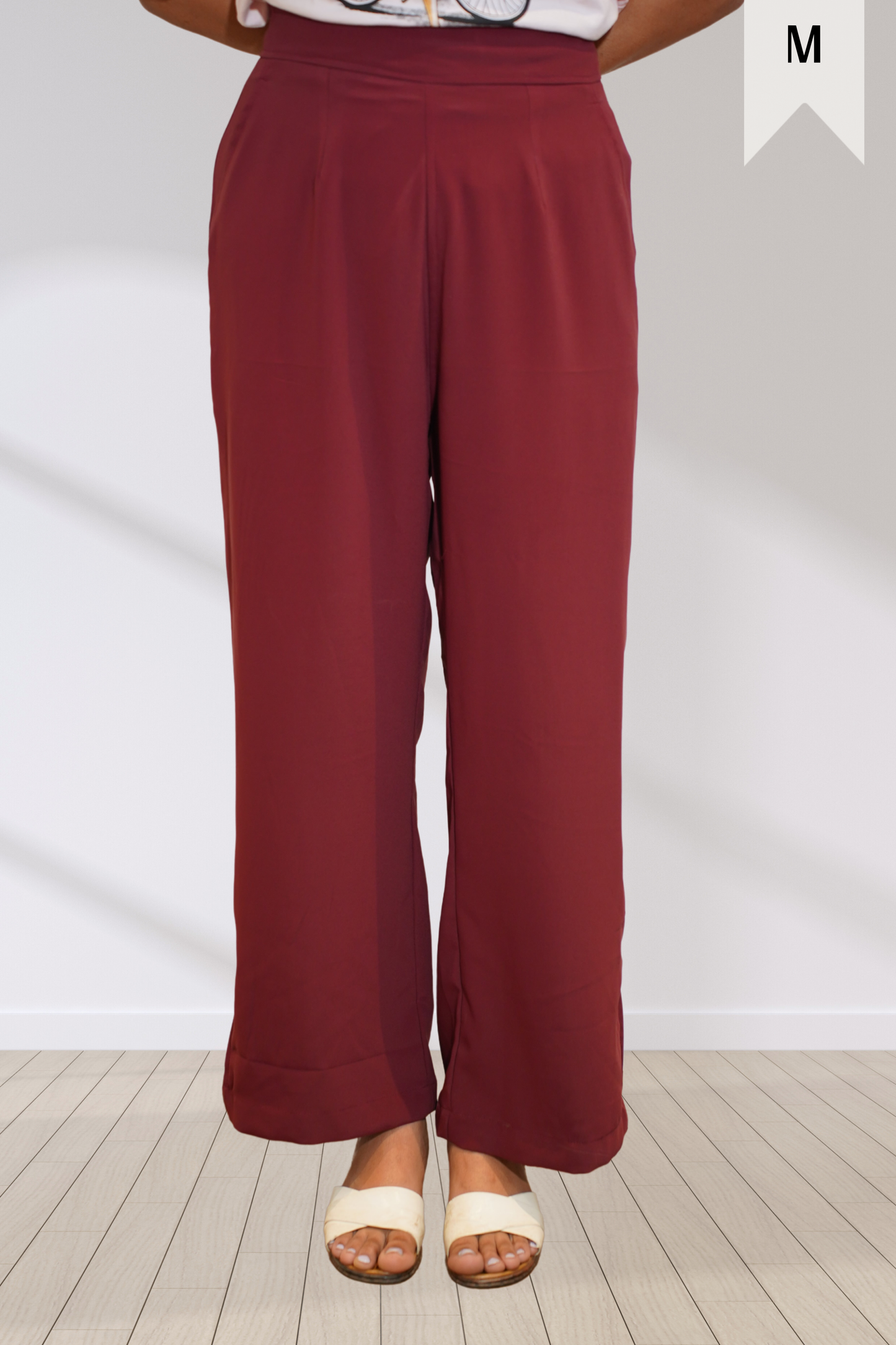 Deep Maroon All Day Flared Pants