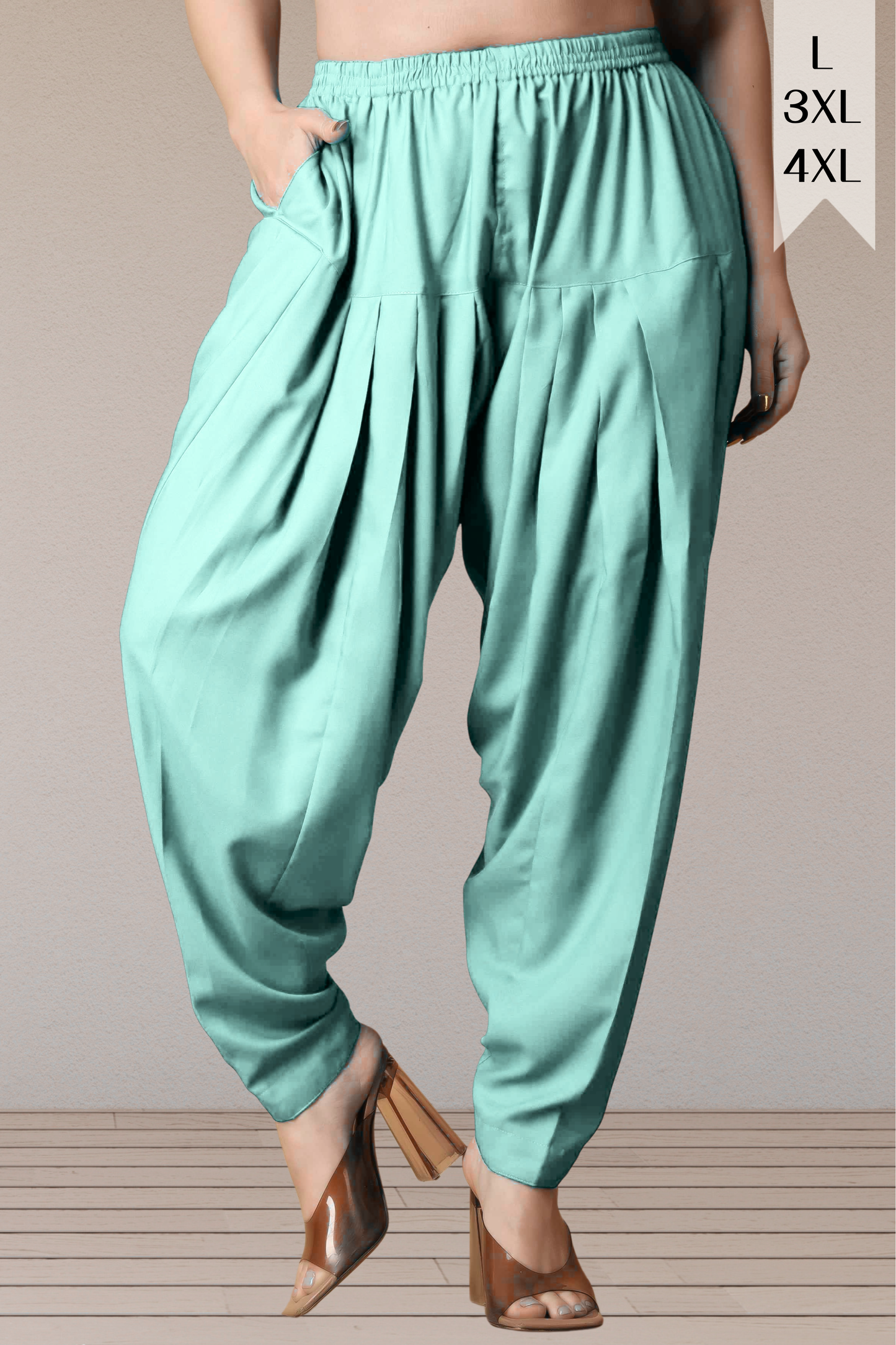 Sky Blue Straight Rayon Salwar Pants