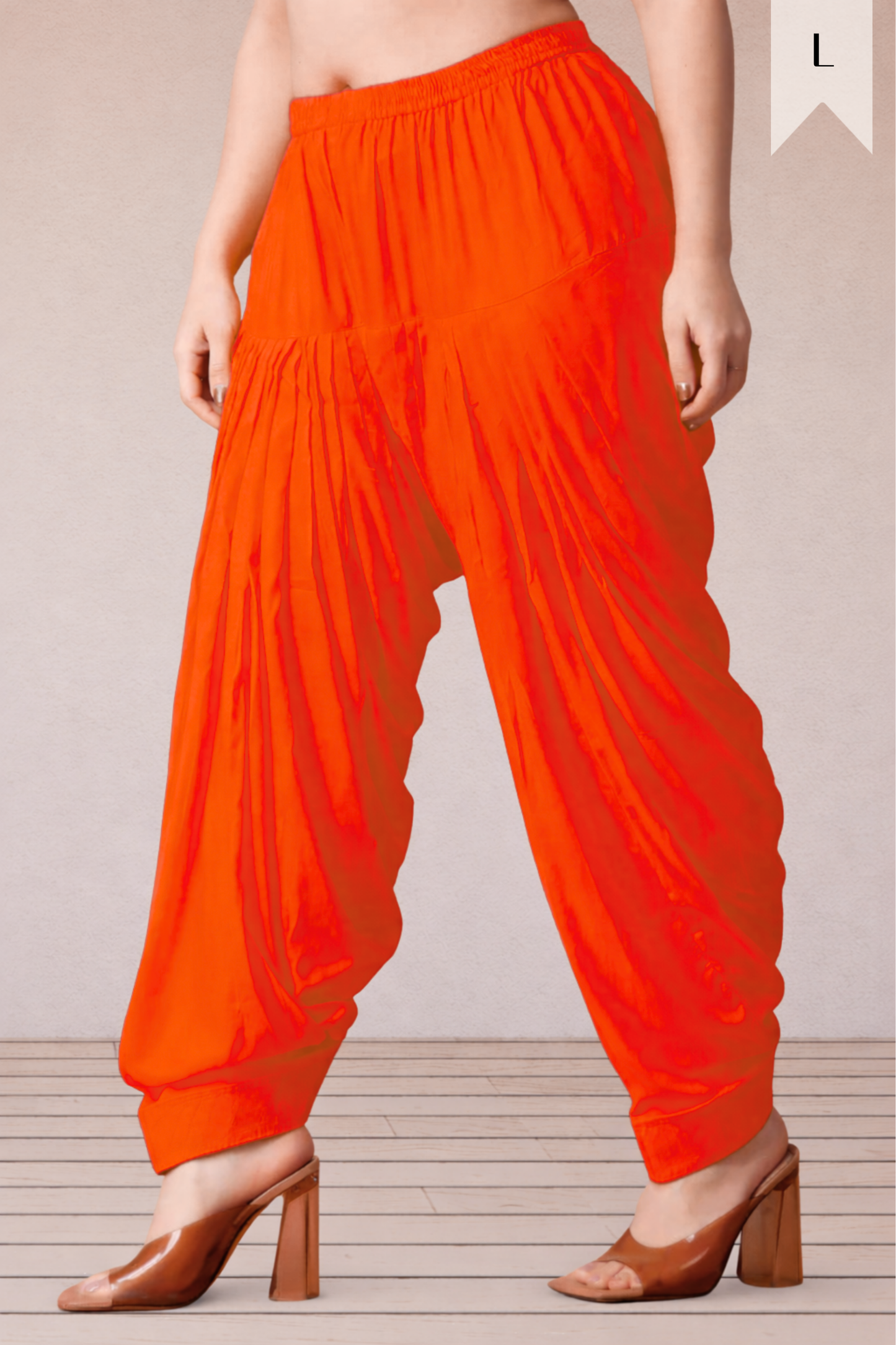 Orange Rayon Patiala Salwar