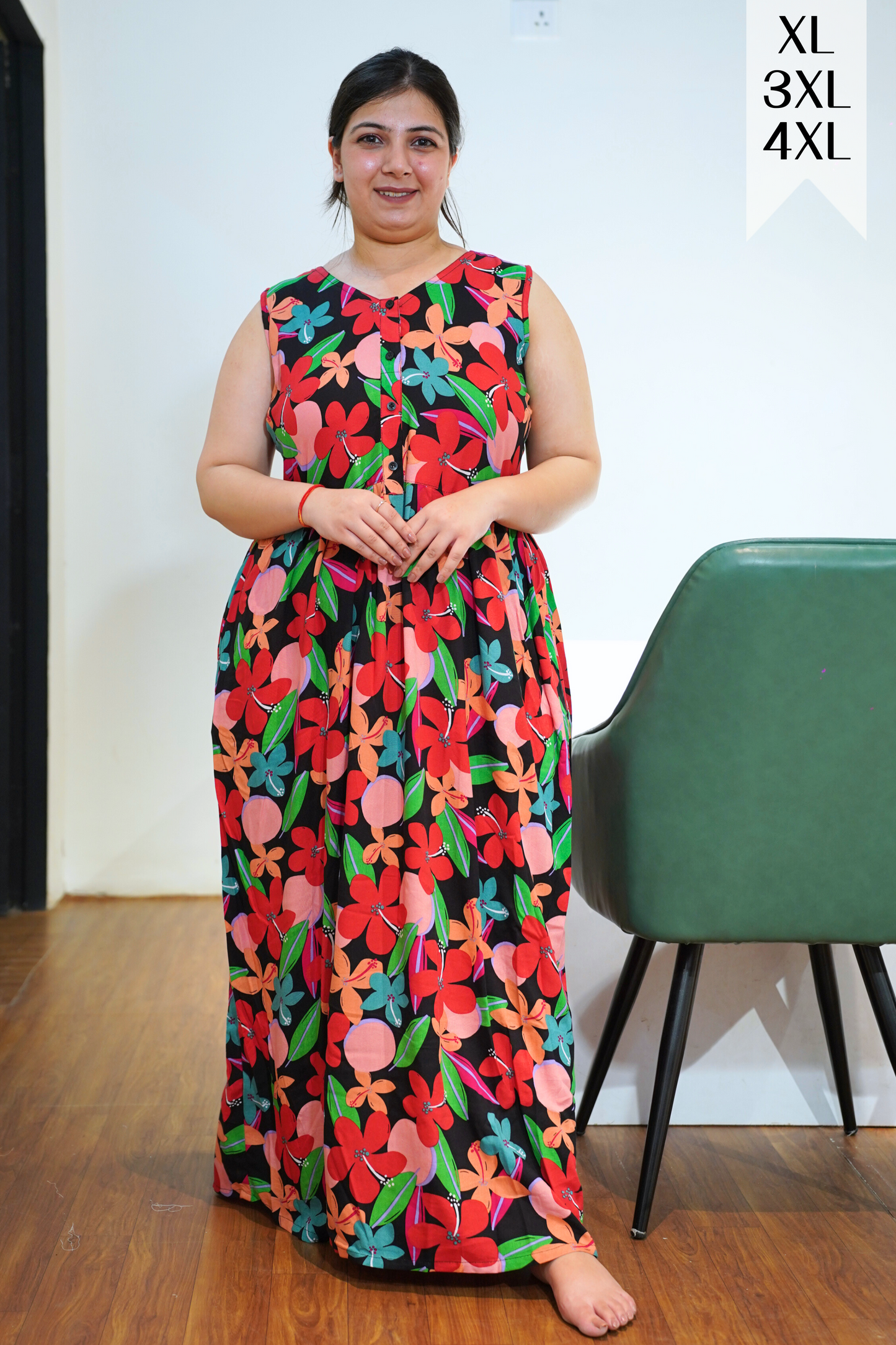 Floral Fiesta Rayon Night Gown