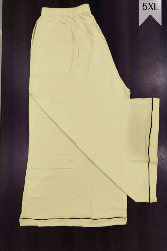 Lemon Detailed Hemline Rayon Palazzo