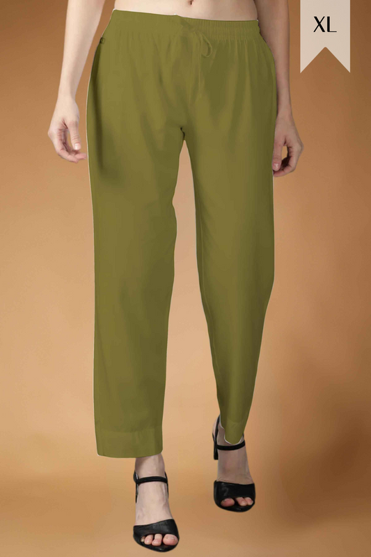 Light Army Green Rayon Kurti Pant
