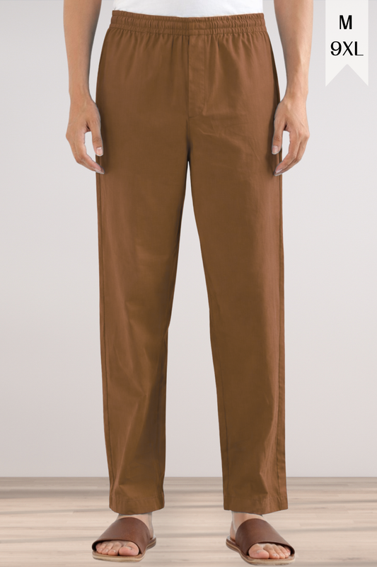 Brown Cotton Pant Pajama