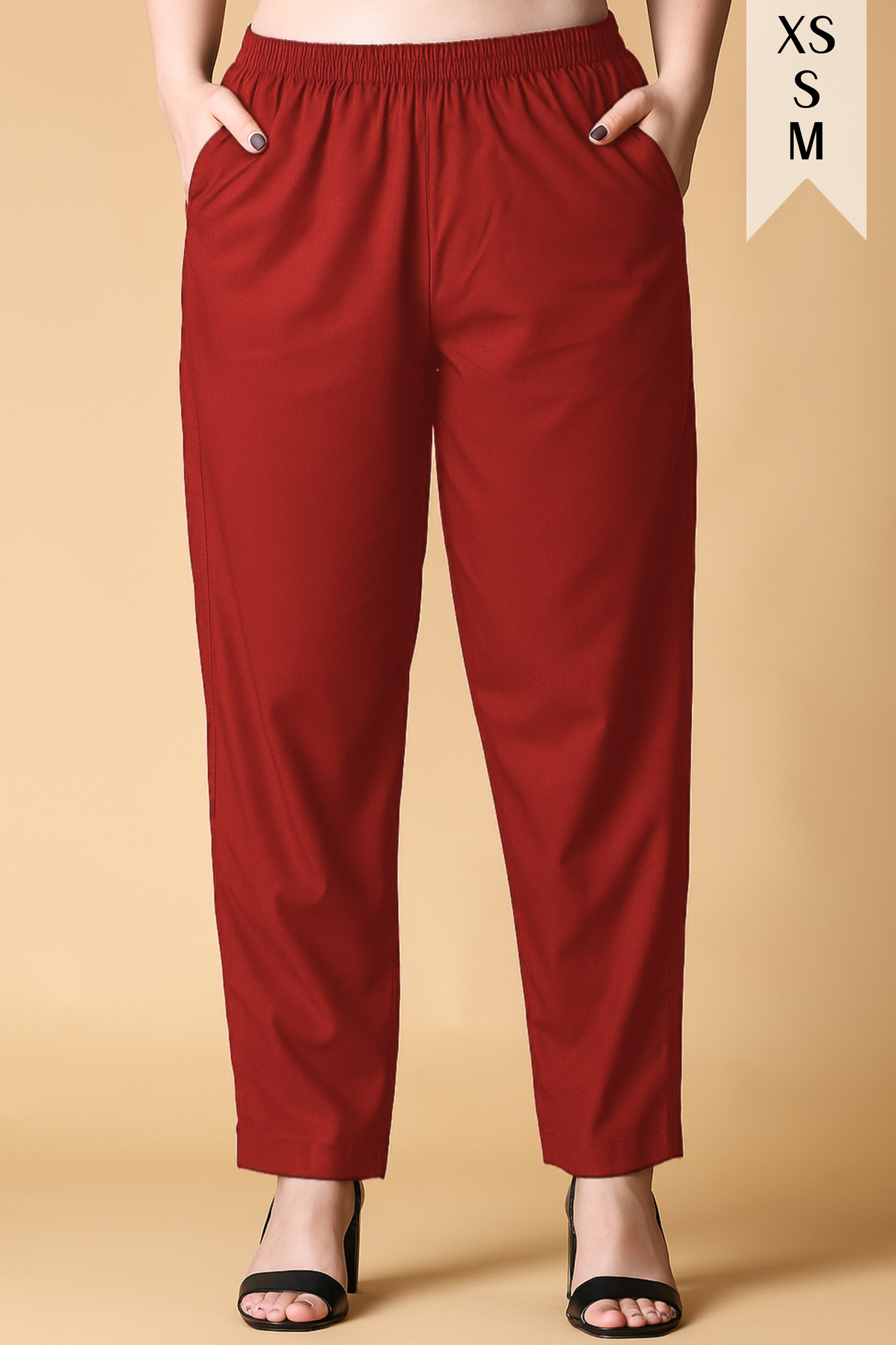 Maroon Cotton Kurti Pant