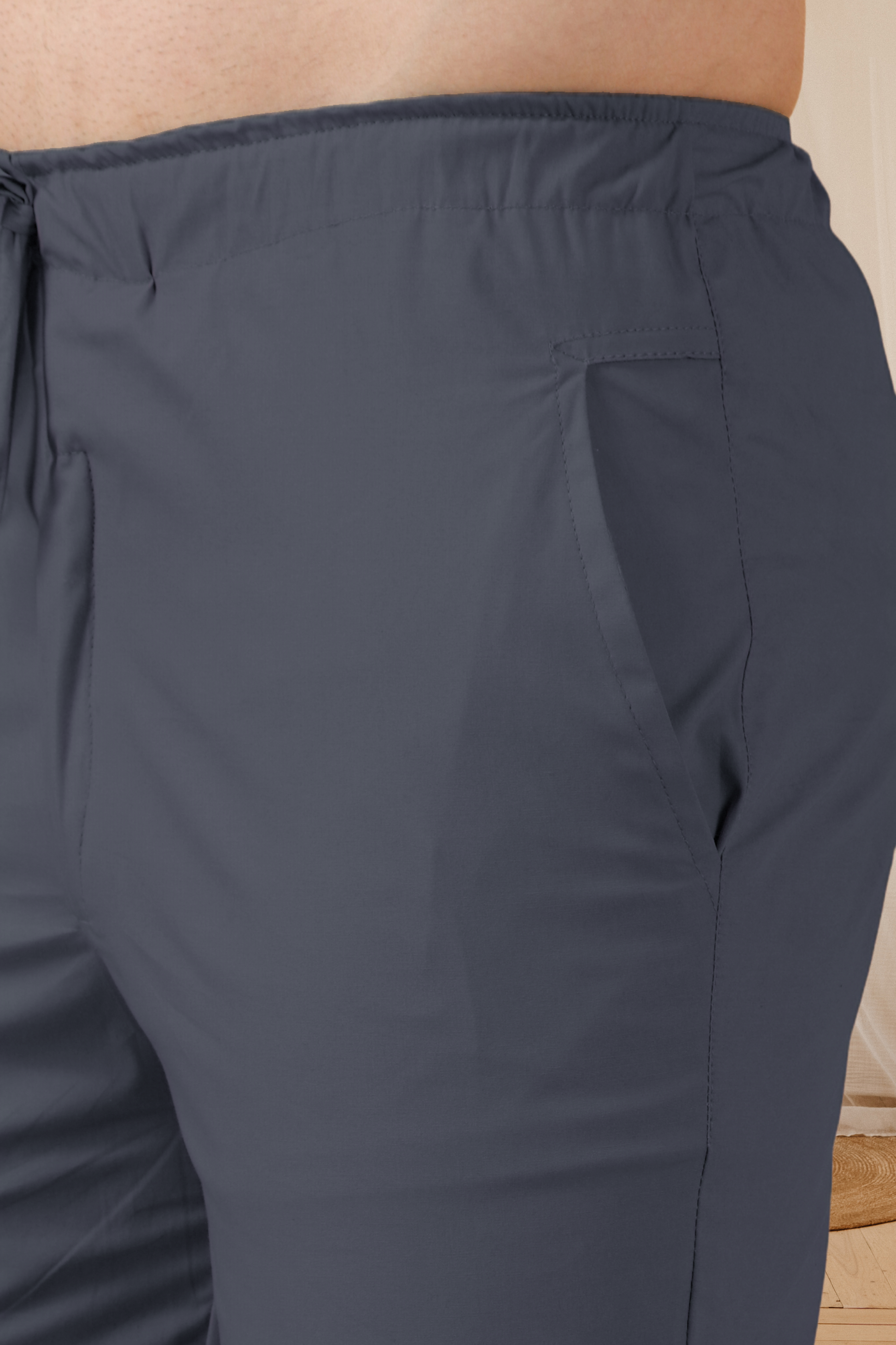 Buy Plus Size ​Dark Grey Cotton Cargo At Apella | Sizes XS to 10 XL | India | Free Delivery | Customized