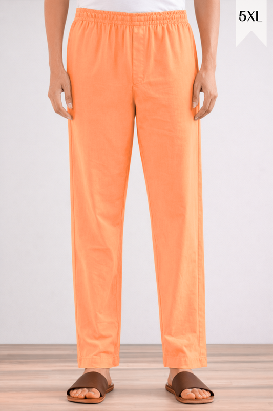 Neon Orange Cotton Pant Pajama