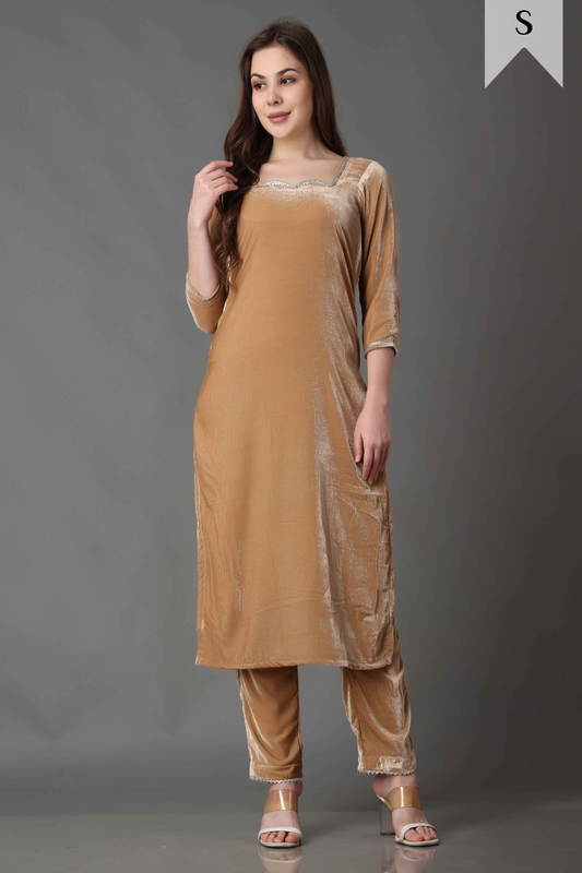 Gold Dunes Velvet Suit