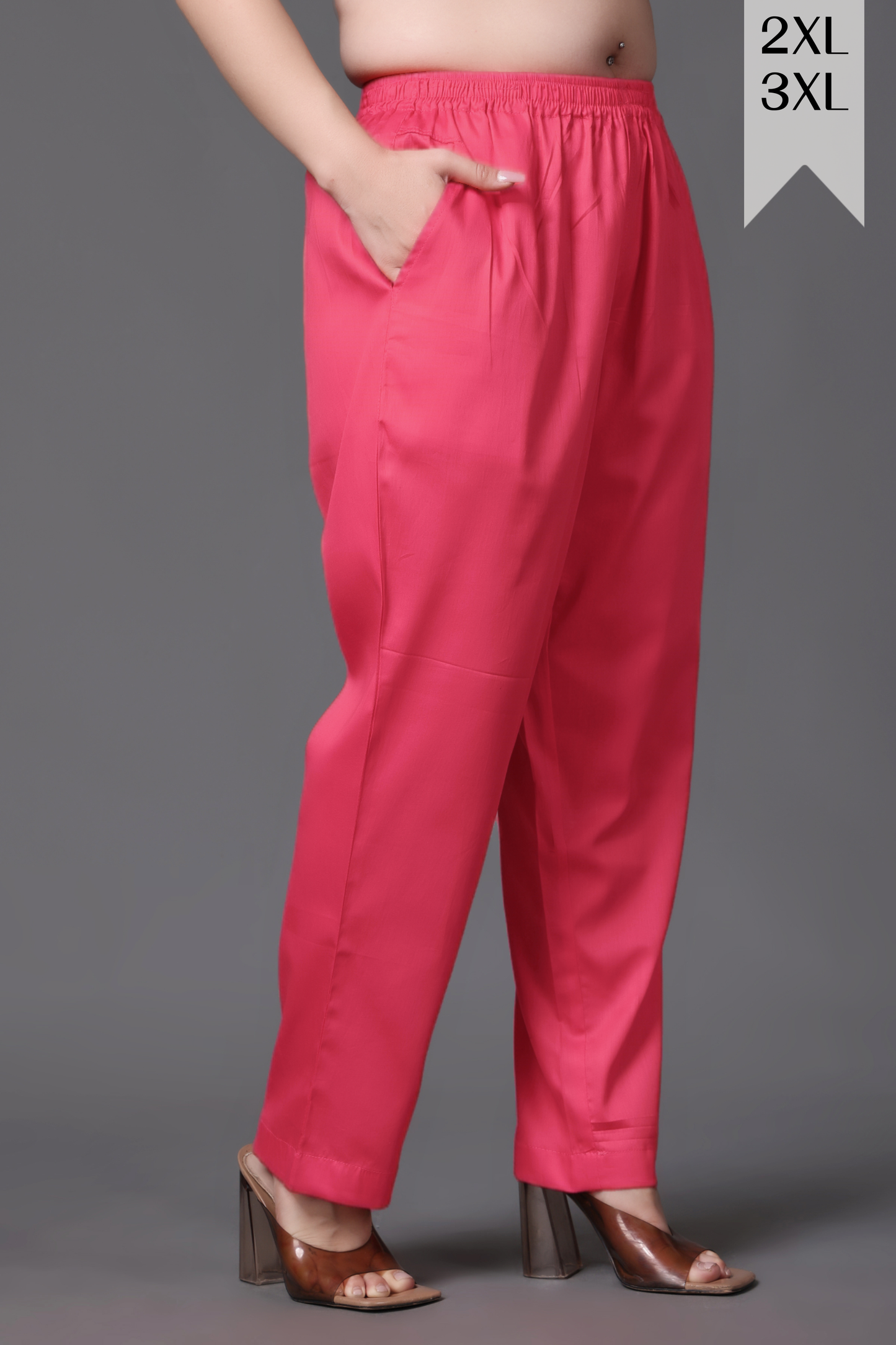 Rose Cotton Metallic Pant Palazzo