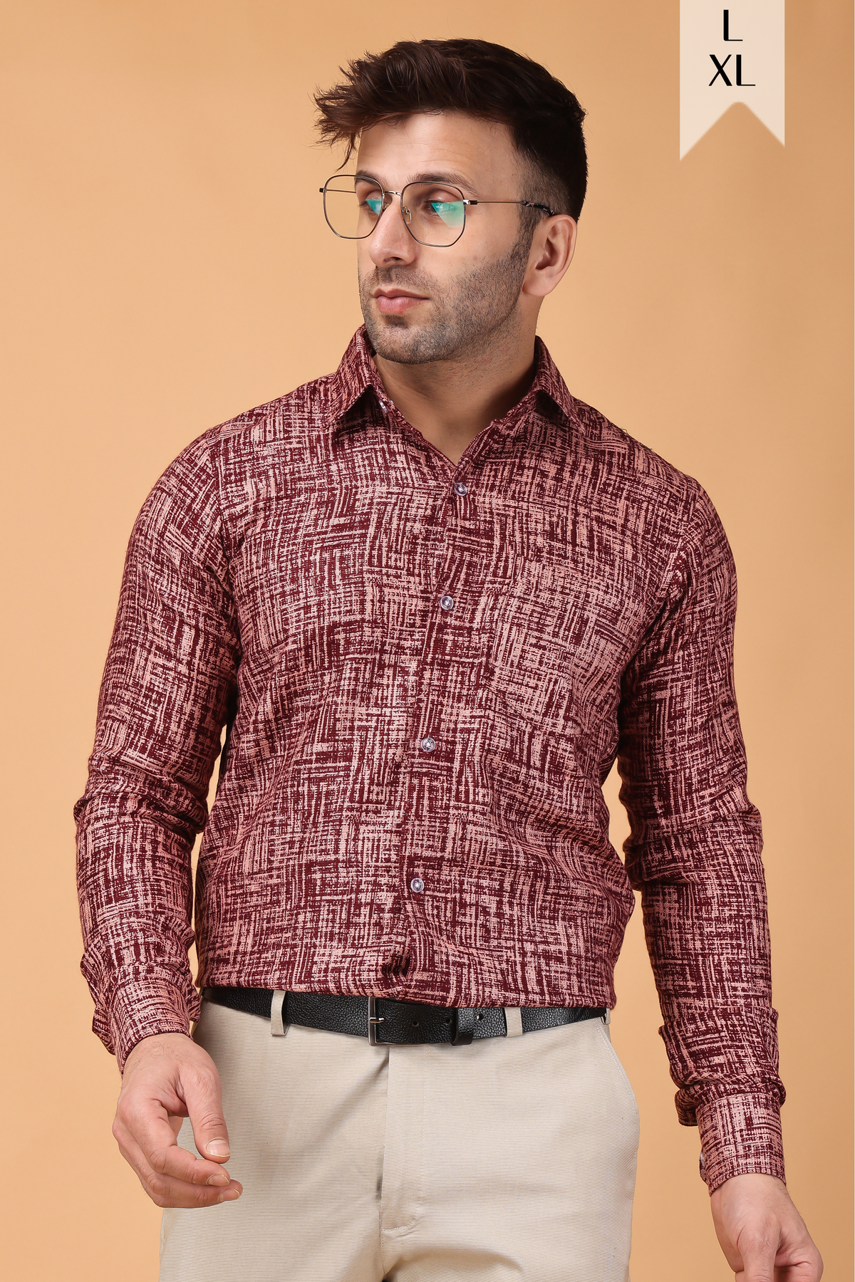 Buy Plus Size ​Merlot Embrace Woollen Shirt At Apella | Sizes XS to 10 XL | India | Free Delivery | Customized