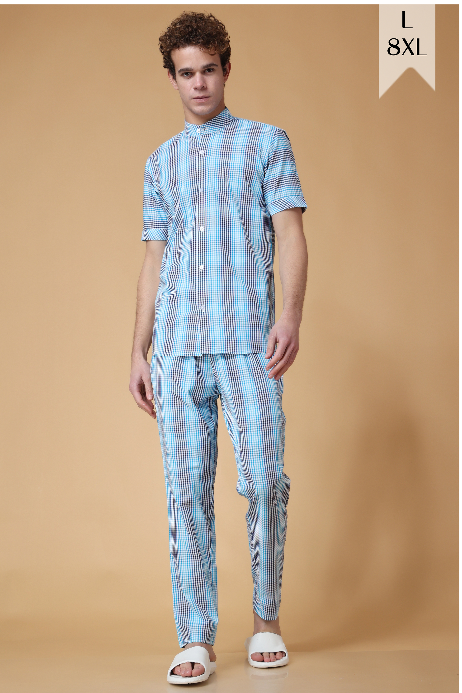 Buy Plus Size ​All The Blues Lounge Wear Set At Apella | Sizes XS to 10 XL | India | Free Delivery | Customized