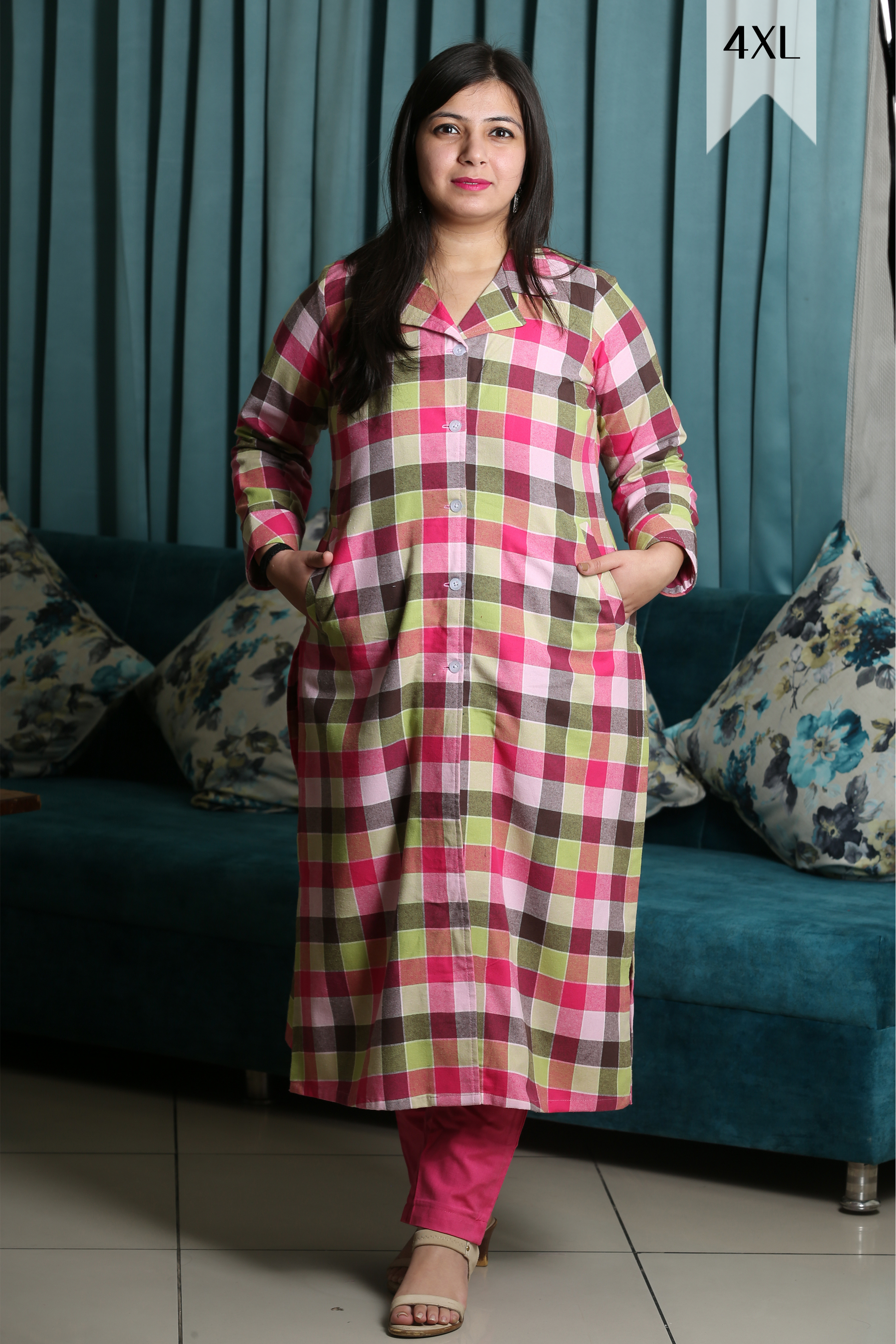 Buy Plus Size ​Sweet Serene Woollen Kurta Set At Apella | Sizes XS to 10 XL | India | Free Delivery | Customized