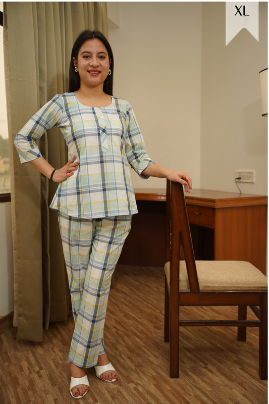 Mint Checked Co-ord Set