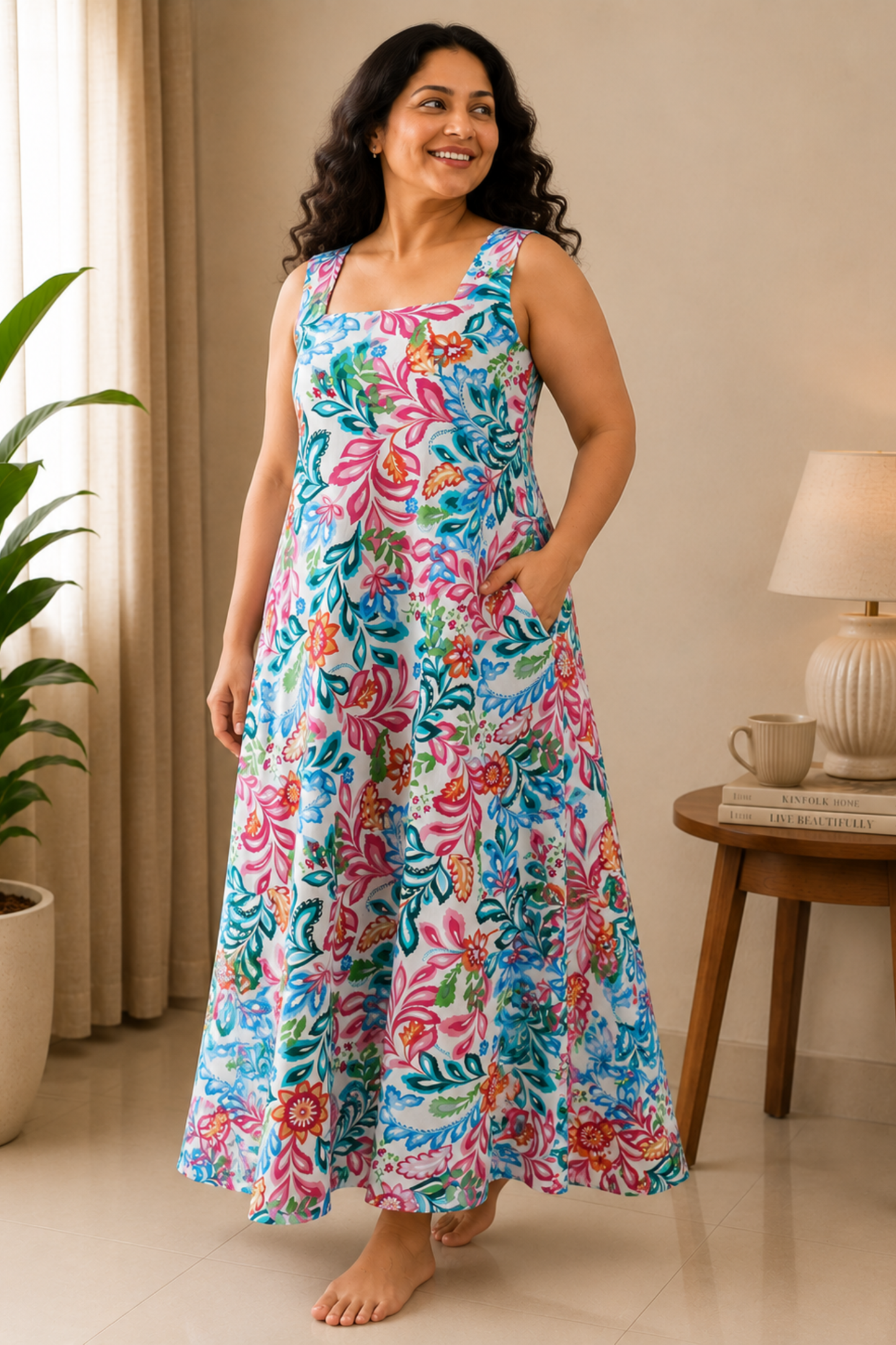 Painted Eden Rayon Night Gown