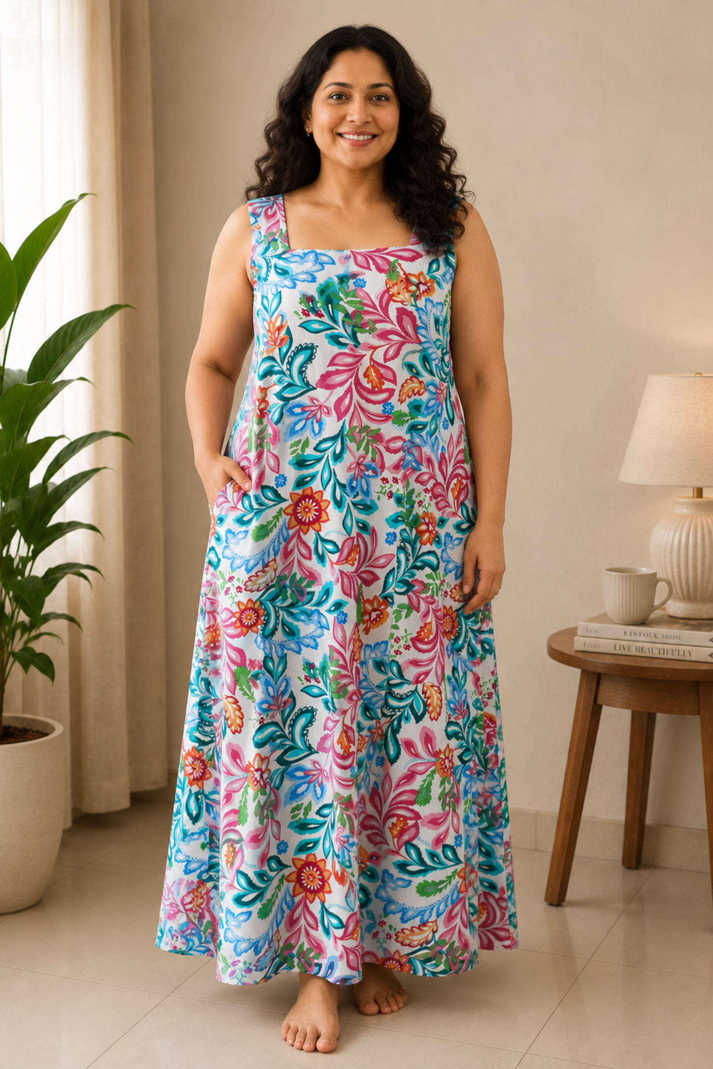 Painted Eden Rayon Night Gown