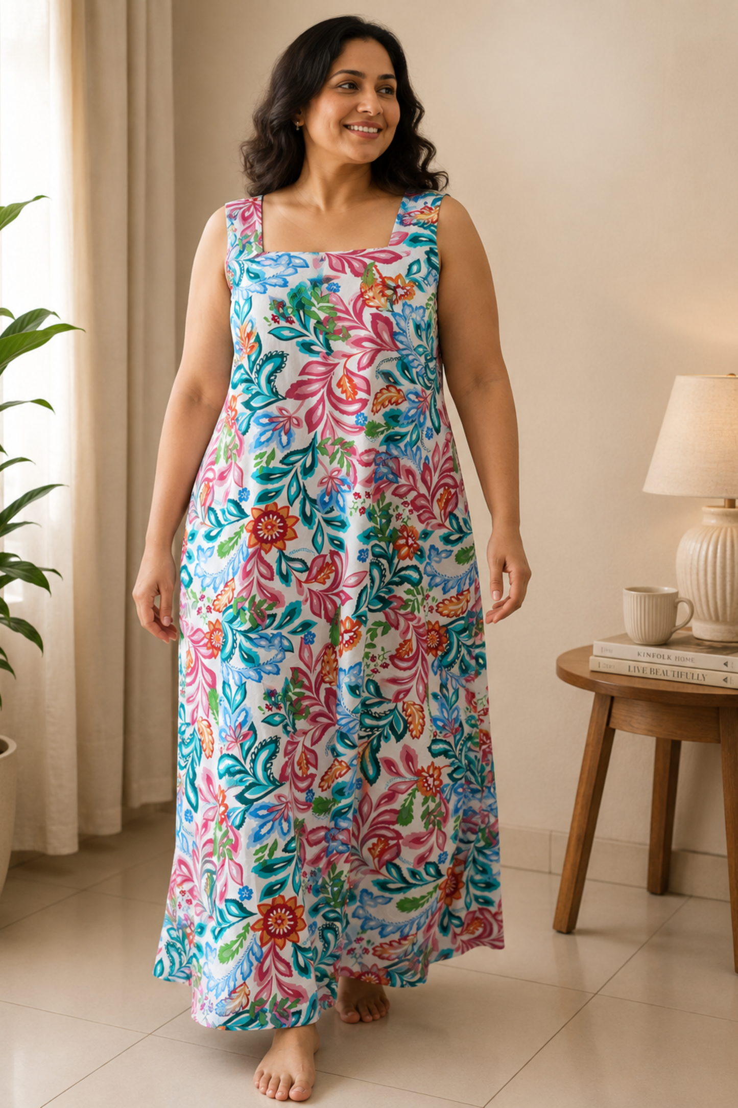 Painted Eden Rayon Night Gown
