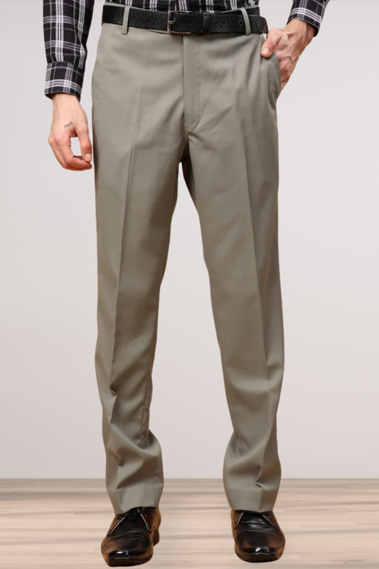 Pale Mint Solid Formal Trousers