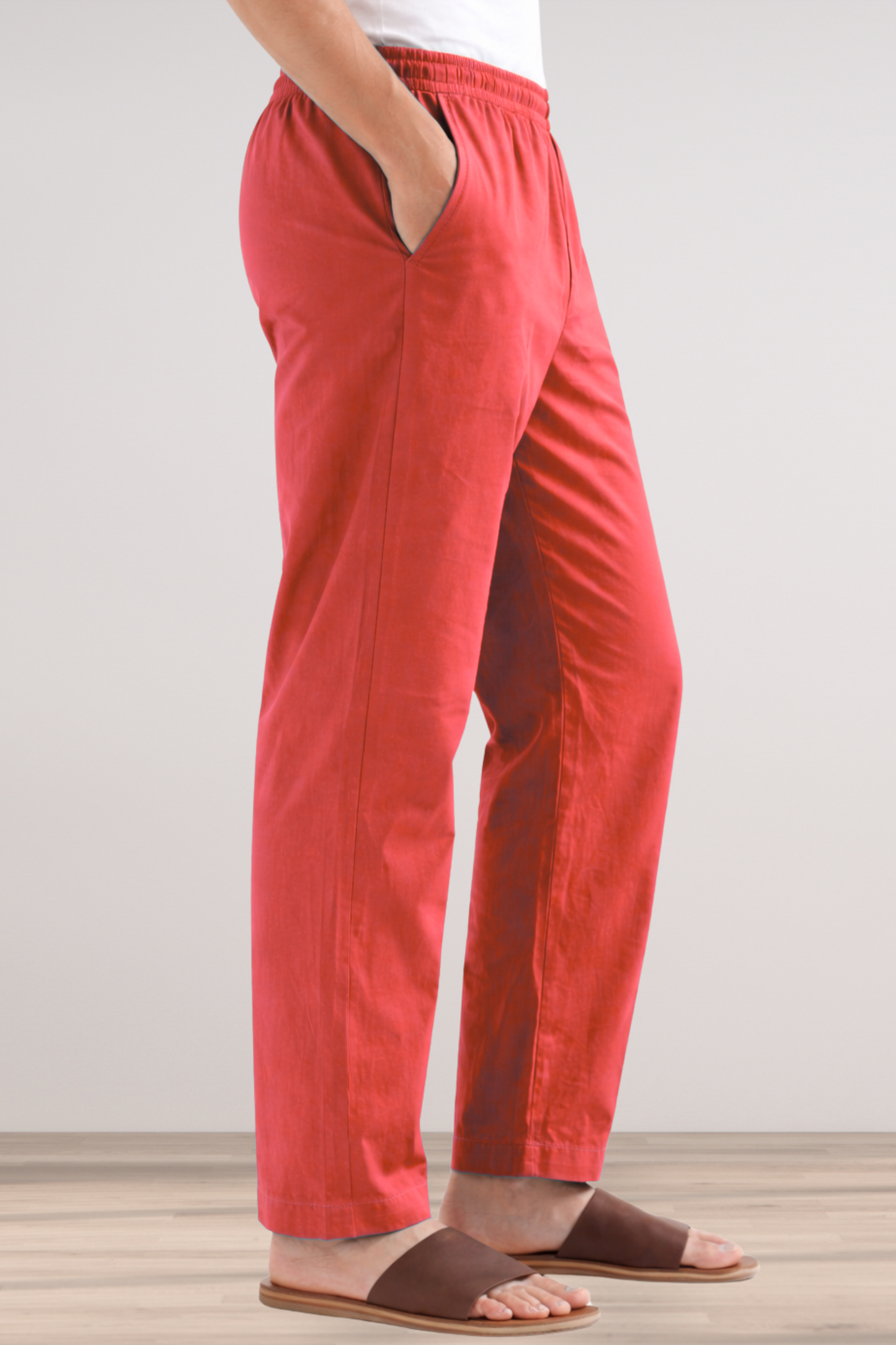 Pale Red Cotton Pajama