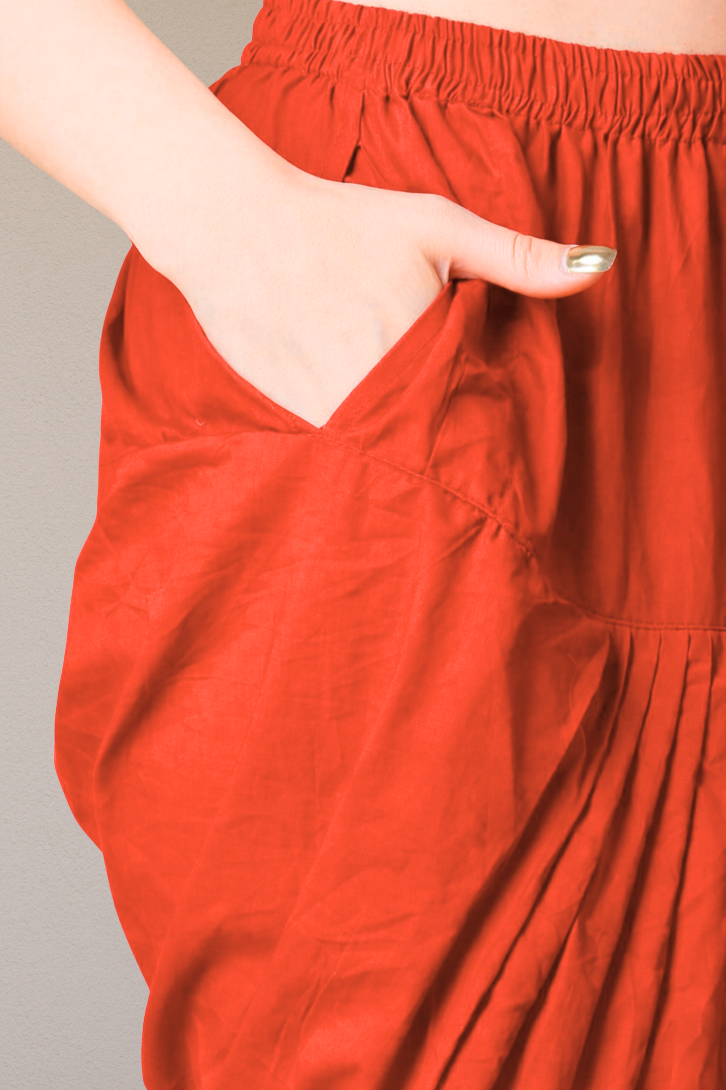 Pale Red Cotton Patiala Salwar