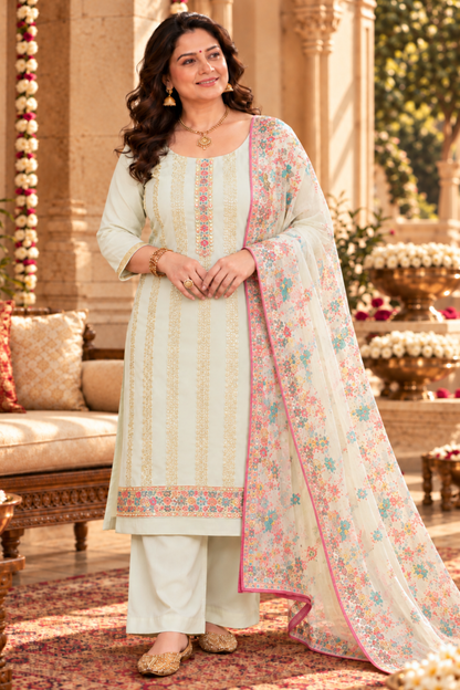 Pastel Pista Georgette Suit Set
