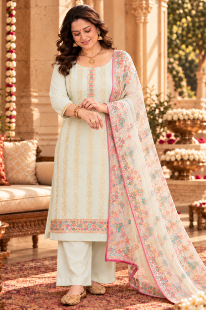 Pastel Pista Georgette Suit Set