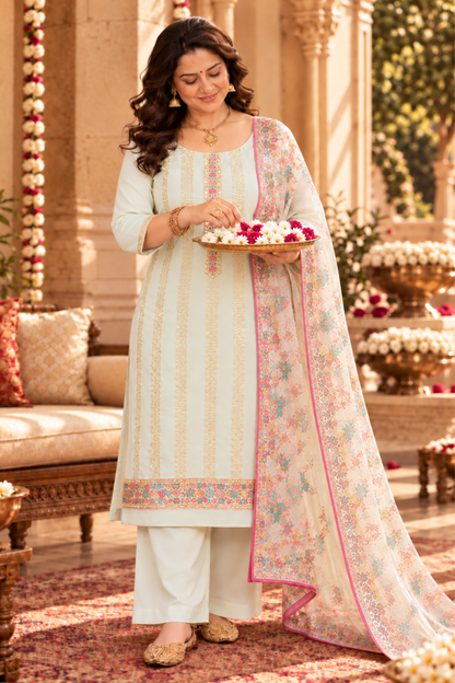 Pastel Pista Georgette Suit Set