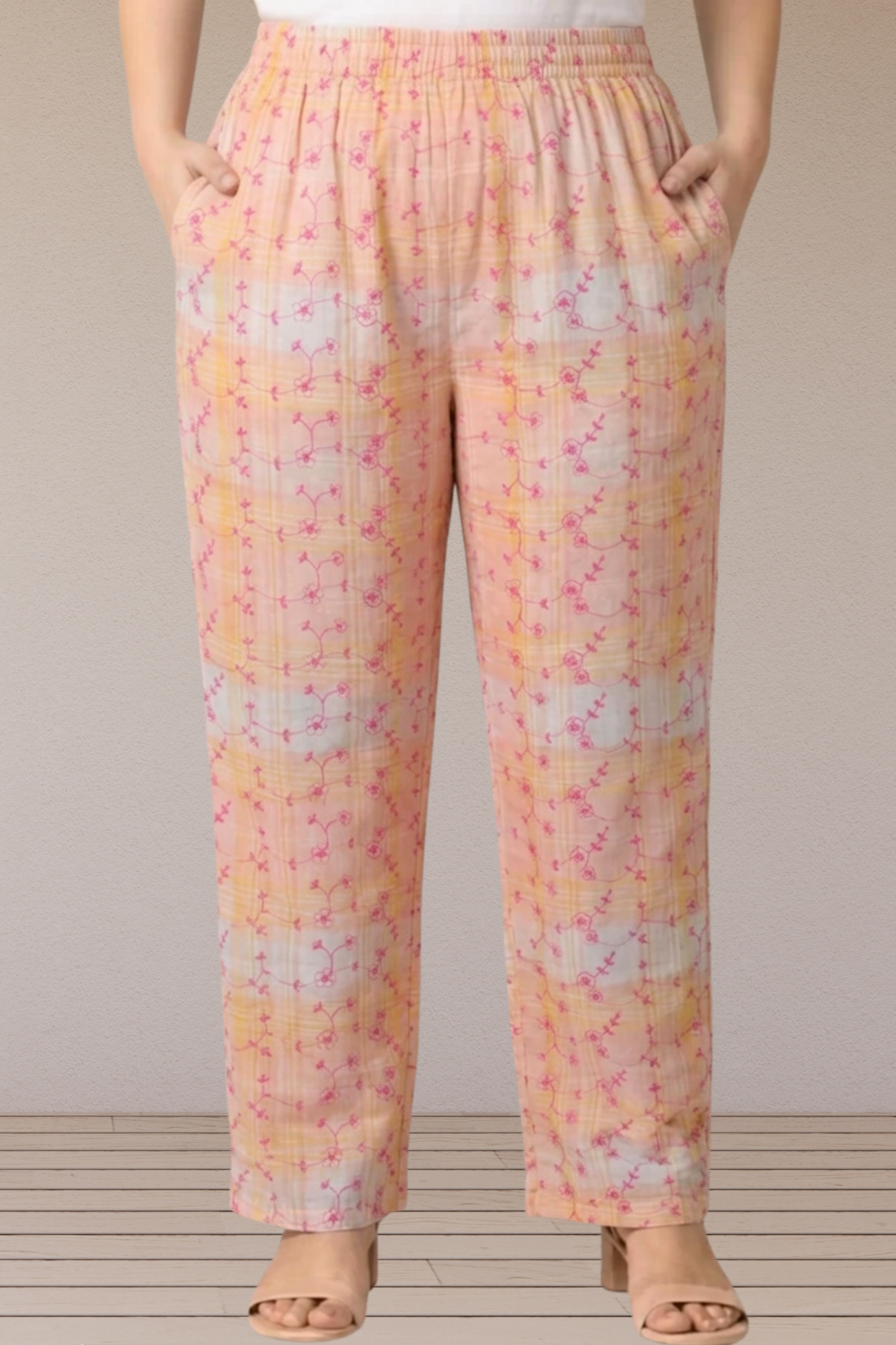 Peach Blossom Cotton Pants