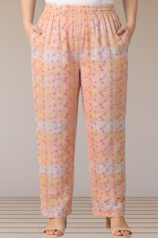 Peach Blossom Cotton Pants