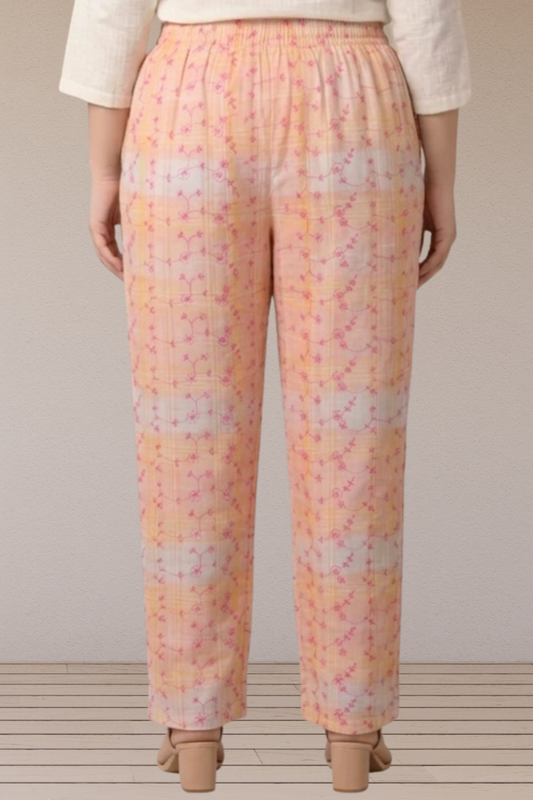 Peach Blossom Cotton Pants