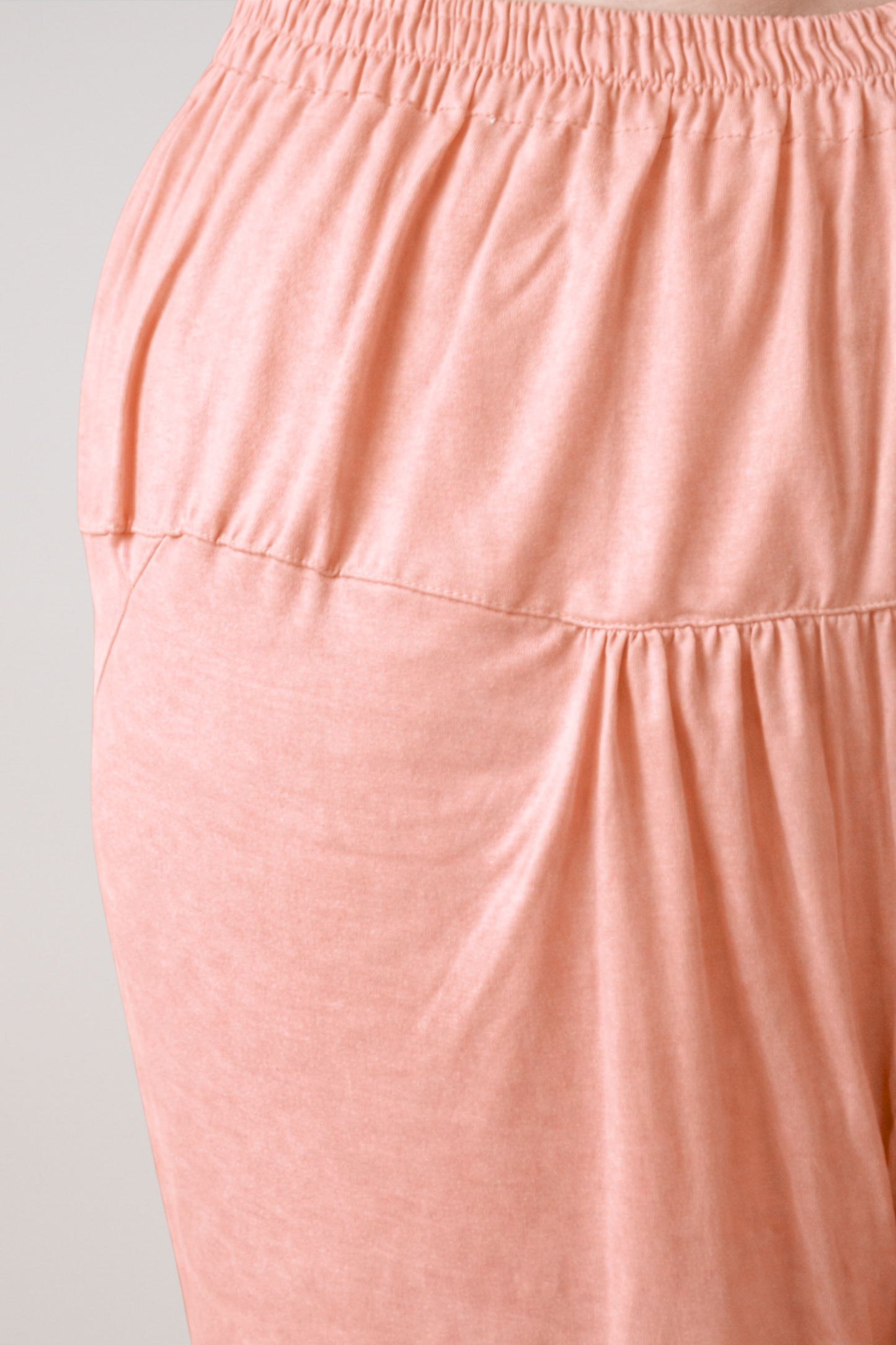 Peach Cotton Churidar Pants