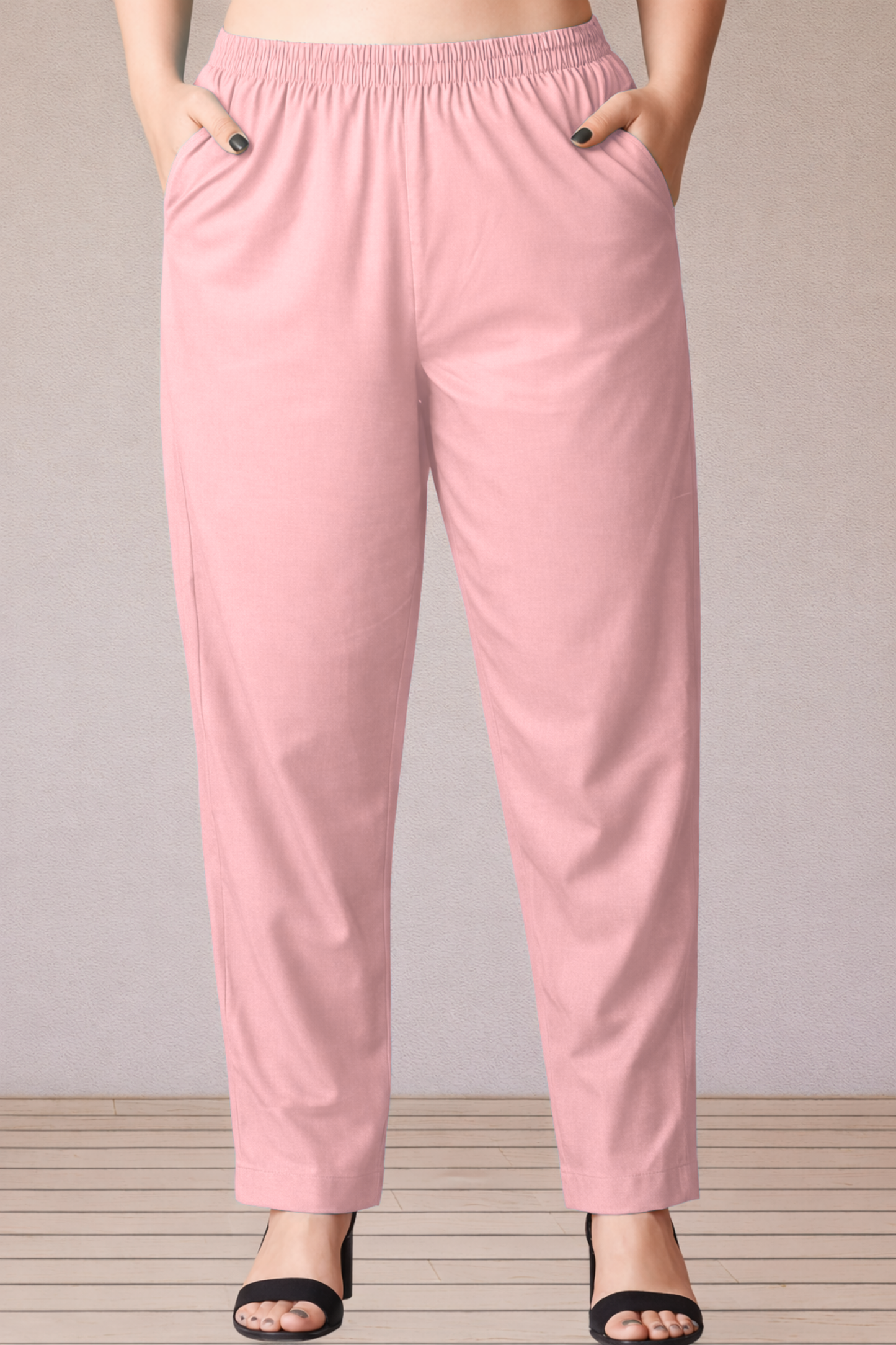 Peach Cotton Kurti Pant