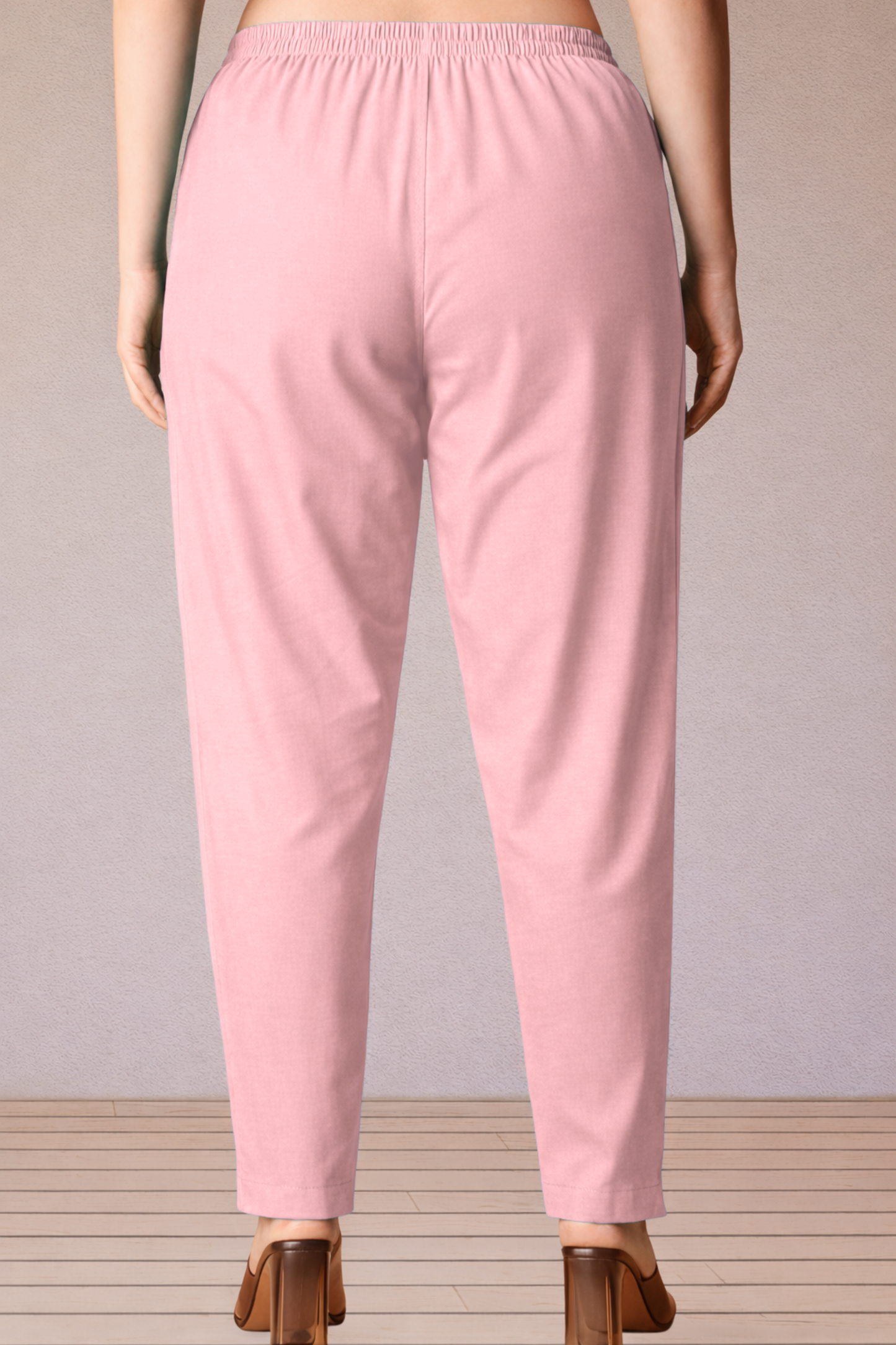 Peach Cotton Kurti Pant