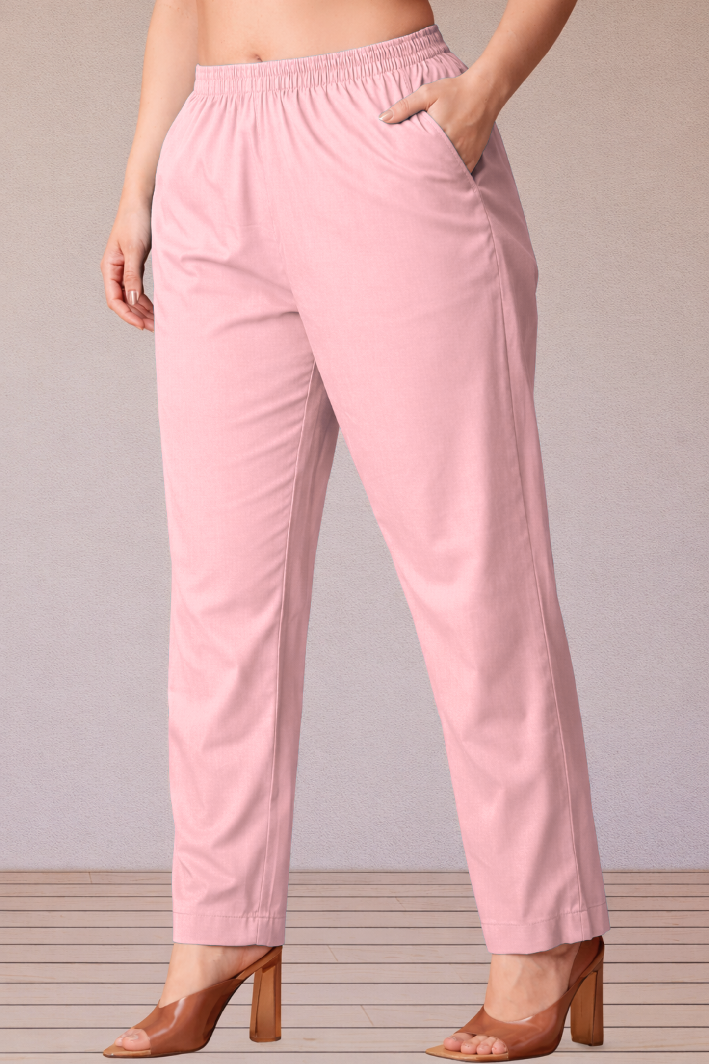 Peach Cotton Kurti Pant