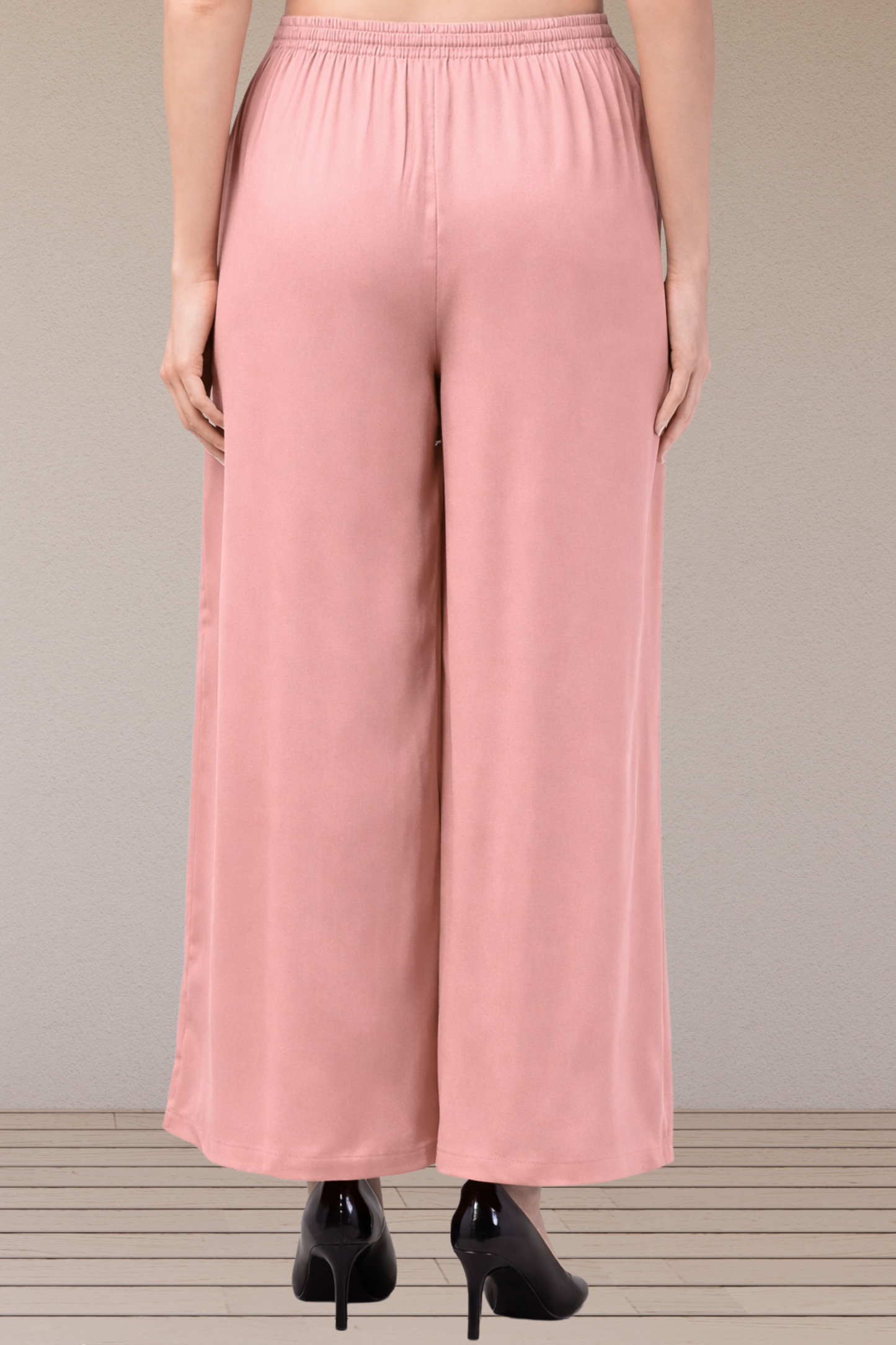 Peach Flared Palazzo Pant
