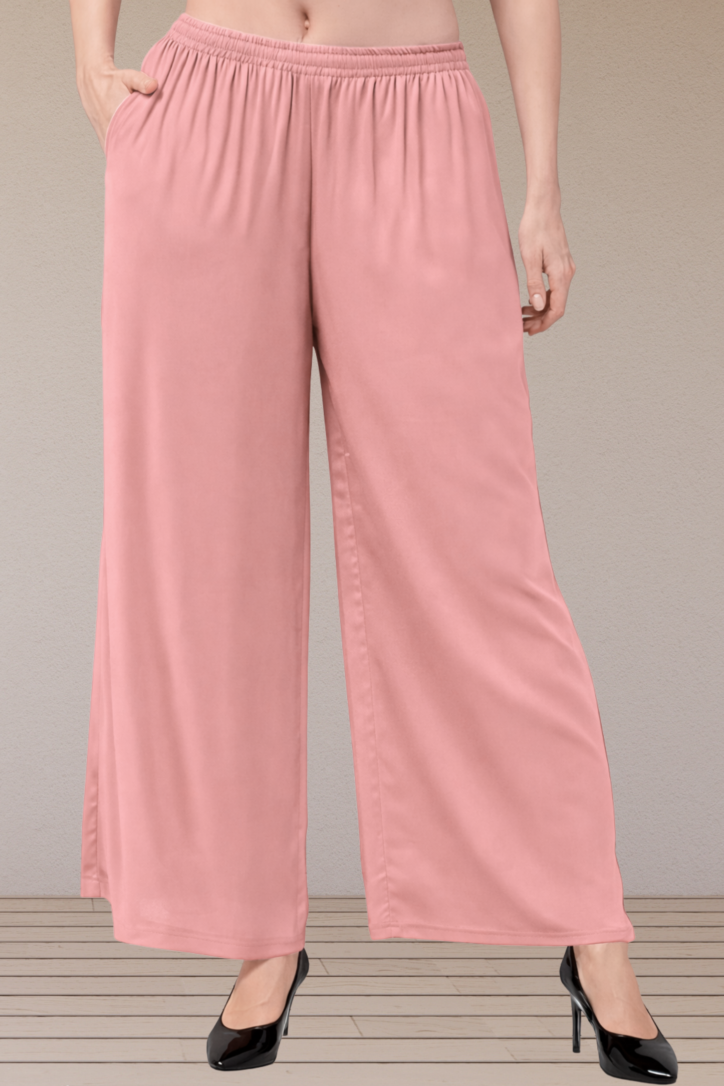 Peach Flared Palazzo Pant