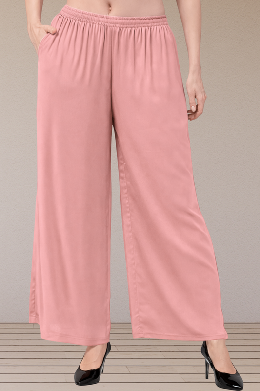 Peach Flared Palazzo Pant