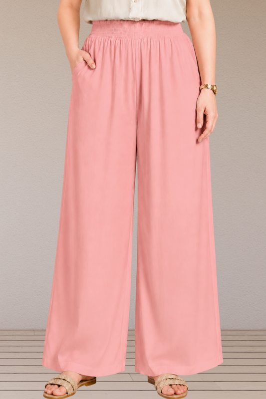 Peach Flared Palazzo Pant