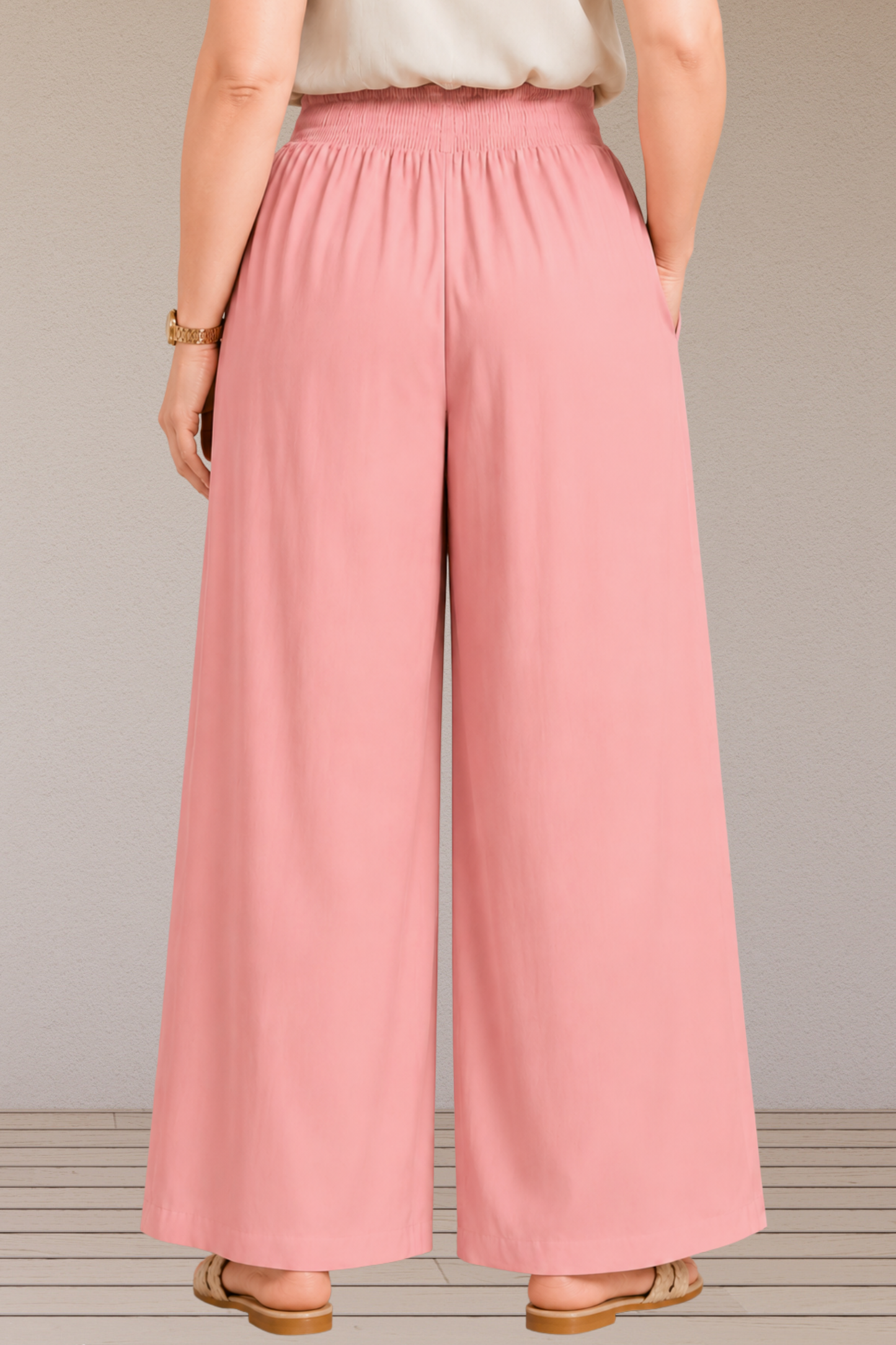 Peach Flared Palazzo Pant