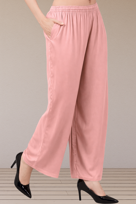 Peach Flared Palazzo Pant