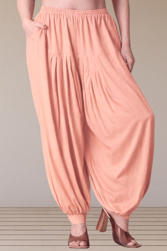 Peach Rayon Afghani Salwar