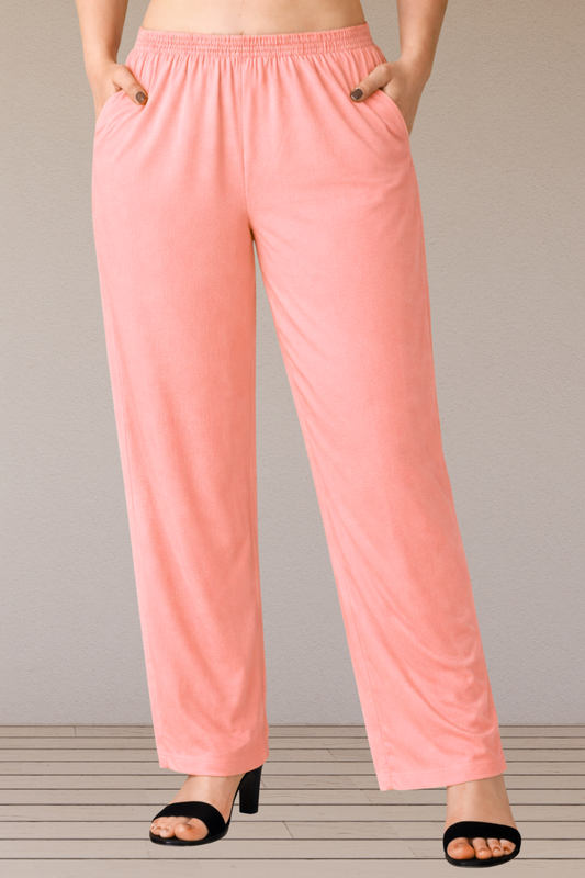Peach Rayon Kurti Pant