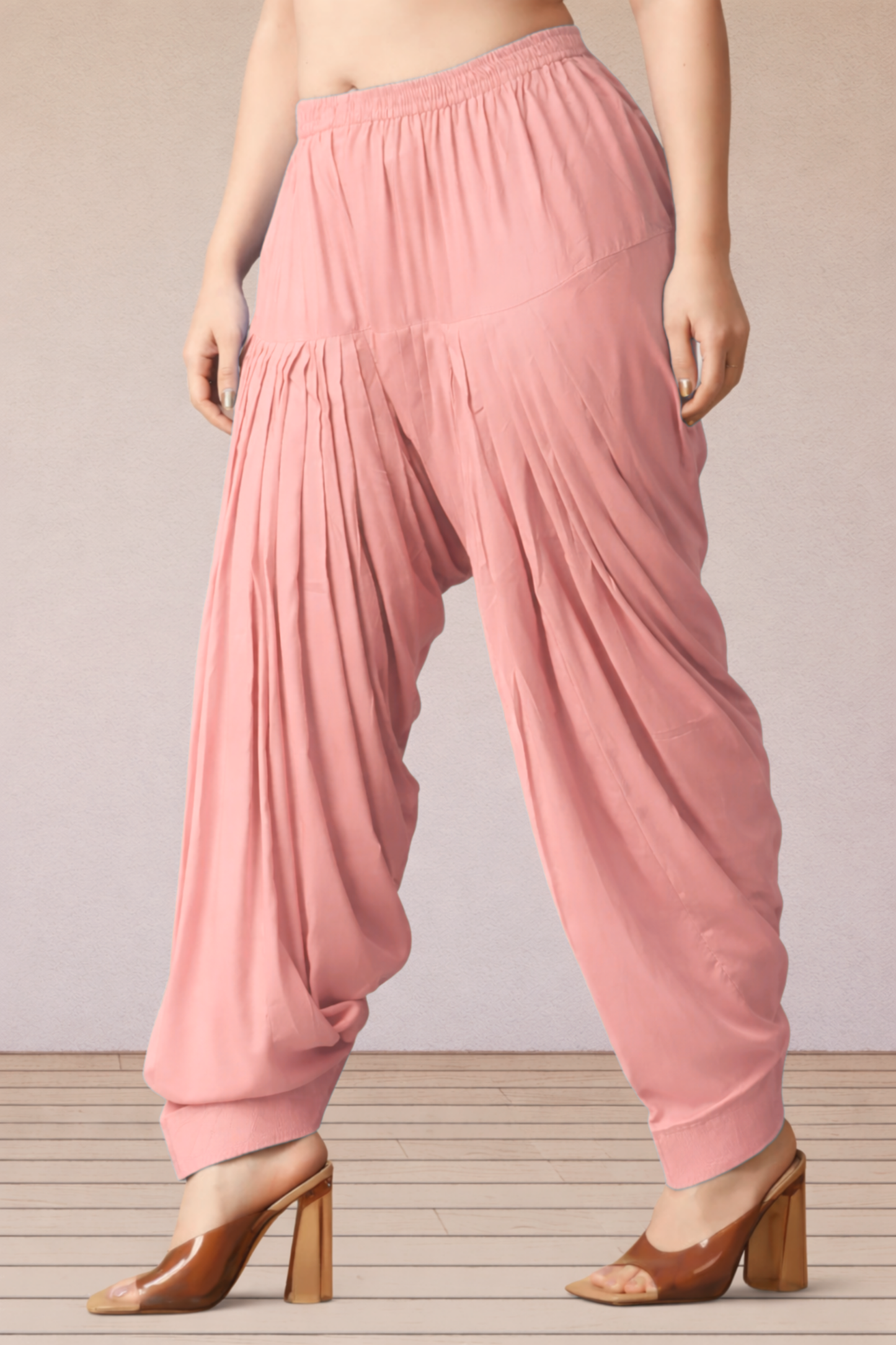 Peach Rayon Patiala Salwar