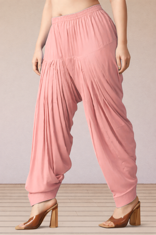 Peach Rayon Patiala Salwar
